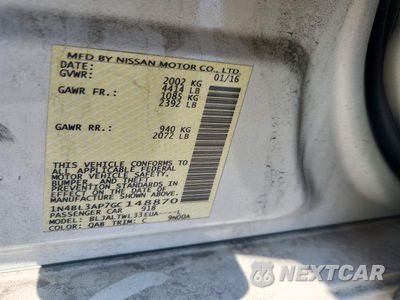 Zdjęcie 12 z 12 samochodu: 2016 NISSAN ALTIMA 3.5 SL VIN:1N4BL3AP7GC148870 - miniatura
