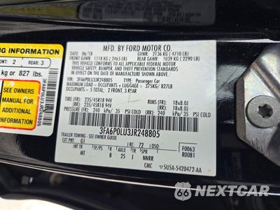 Zdjęcie 12 z 12 samochodu: 2018 FORD FUSION SE HYBRID VIN:3FA6P0LU3JR248805 - miniatura