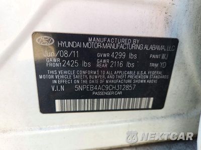 Zdjęcie 12 z 12 samochodu: 2012 HYUNDAI SONATA GLS VIN:5NPEB4AC9CH312857 - miniatura
