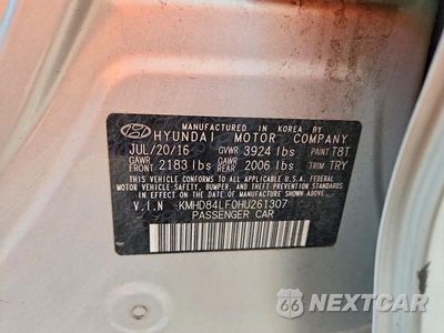 Zdjęcie 13 z 13 samochodu: 2017 HYUNDAI ELANTRA VALUE EDITION VIN:KMHD84LF0HU261307 - miniatura