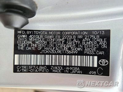 Zdjęcie 14 z 14 samochodu: 2014 TOYOTA PRIUS FOUR VIN:JTDKN3DU9E1738499 - miniatura
