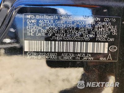 Zdjęcie 13 z 13 samochodu: 2016 LEXUS IS 200T VIN:JTHBA1D26G5023785 - miniatura