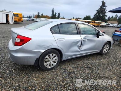 Trzecie zdjęcie samochodu z tyłu: 2012 HONDA CIVIC LX VIN:2HGFB2F55CH573500 - miniatura