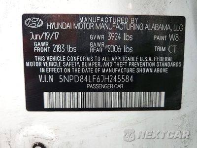 Zdjęcie 12 z 12 samochodu: 2018 HYUNDAI ELANTRA SEL VIN:5NPD84LF6JH245584 - miniatura