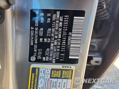 Zdjęcie 12 z 12 samochodu: 2015 KIA OPTIMA LX VIN:5XXGM4A78FG516958 - miniatura