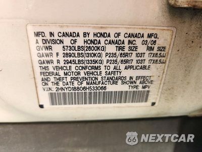 Zdjęcie 13 z 13 samochodu: 2006 ACURA MDX TOURING VIN:2HNYD18806H533066 - miniatura