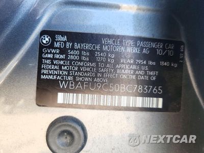 Zdjęcie 12 z 12 samochodu: 2011 BMW 550 XI VIN:WBAFU9C50BC783765 - miniatura