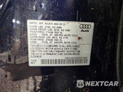 Zdjęcie 12 z 12 samochodu: 2013 AUDI Q7 PREMIUM PLUS VIN:WA1LGAFE3DD015957 - miniatura