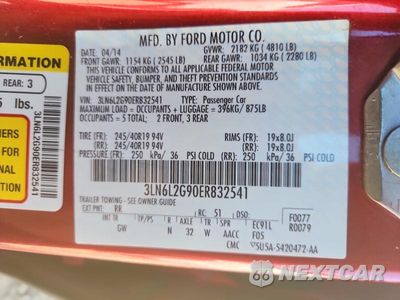 Zdjęcie 12 z 12 samochodu: 2014 LINCOLN MKZ VIN:3LN6L2G90ER832541 - miniatura
