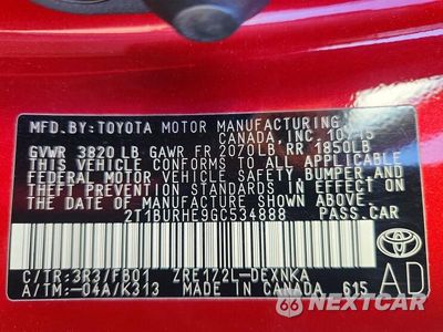 Zdjęcie 13 z 13 samochodu: 2016 TOYOTA COROLLA LE VIN:2T1BURHE9GC534888 - miniatura