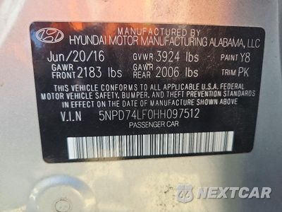 Zdjęcie 12 z 12 samochodu: 2017 HYUNDAI ELANTRA SE VIN:5NPD74LF0HH097512 - miniatura