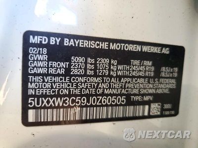Zdjęcie 13 z 13 samochodu: 2018 BMW X4 XDRIVE28I VIN:5UXXW3C59J0Z60505 - miniatura