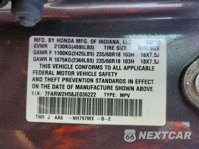 Zdjęcie 13 z 13 samochodu: 2018 HONDA CR-V EX VIN:7FARW2H58JE036222 - miniatura