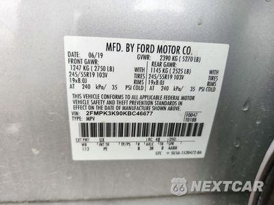 Zdjęcie 13 z 13 samochodu: 2019 FORD EDGE TITANIUM VIN:2FMPK3K90KBC46677 - miniatura