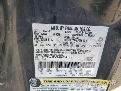 Zdjęcie 12 z 12 samochodu: 2010 FORD F150 SUPERCREW VIN:1FTFW1EV7AKE32142 - miniatura