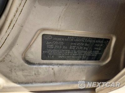 Zdjęcie 12 z 12 samochodu: 2006 HYUNDAI SONATA GLS V6 VIN:5NPEU46F86H009750 - miniatura