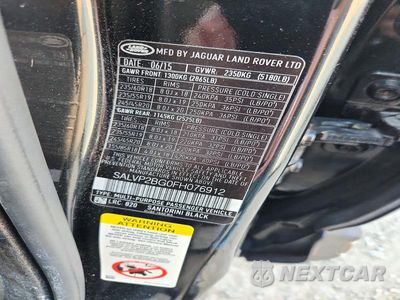 Zdjęcie 13 z 13 samochodu: 2015 LAND ROVER RANGE ROVER VIN:SALVP2BG0FH076912 - miniatura