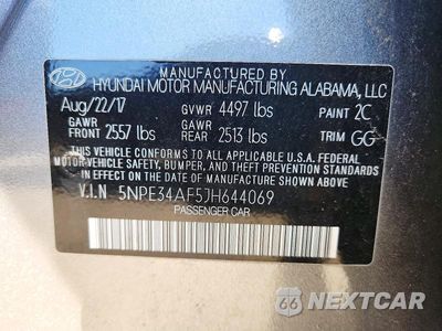 Zdjęcie 13 z 13 samochodu: 2018 HYUNDAI SONATA LIMITED VIN:5NPE34AF5JH644069 - miniatura