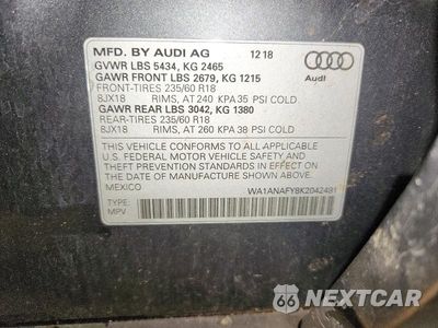 Zdjęcie 13 z 13 samochodu: 2019 AUDI Q5 PREMIUM VIN:WA1ANAFY8K2042491 - miniatura
