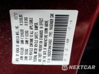Zdjęcie 12 z 12 samochodu: 2017 HONDA ACCORD LX VIN:1HGCR2F38HA154852 - miniatura