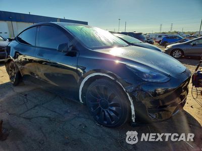 Czwarte zdjęcie samochodu z boku: 2021 TESLA MODEL Y VIN:5YJYGDEF6MF137101 - miniatura