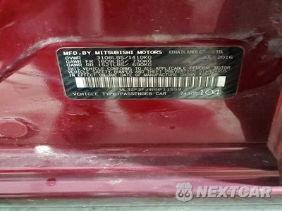 Zdjęcie 12 z 12 samochodu: 2017 MITSUBISHI MIRAGE G4 ES VIN:ML32F3FJ4HHF11559 - miniatura