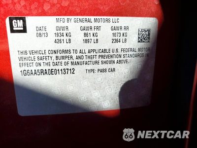 Zdjęcie 12 z 12 samochodu: 2014 CADILLAC ATS VIN:1G6AA5RA0E0113712 - miniatura