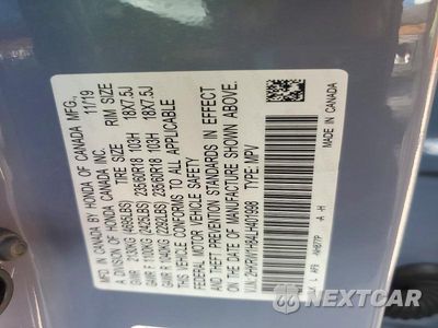 Zdjęcie 13 z 13 samochodu: 2020 HONDA CR-V EXL VIN:2HKRW1H84LH401998 - miniatura