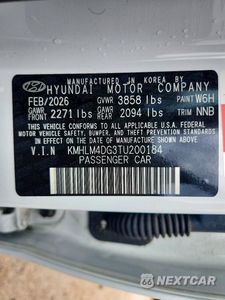 Zdjęcie 13 z 13 samochodu: 2026 HYUNDAI ELANTRA SEL SPORT VIN:KMHLM4DG3TU200184 - miniatura