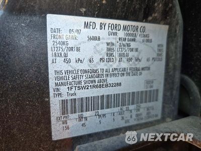 Zdjęcie 12 z 12 samochodu: 2008 FORD F250 SUPER DUTY VIN:1FTSW21R68EB32288 - miniatura
