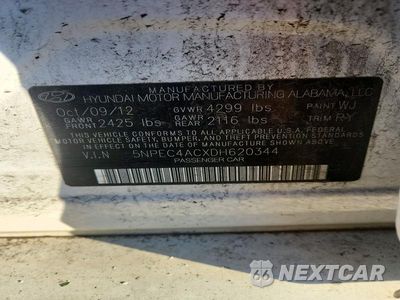 Zdjęcie 12 z 12 samochodu: 2013 HYUNDAI SONATA SE VIN:5NPEC4ACXDH620344 - miniatura
