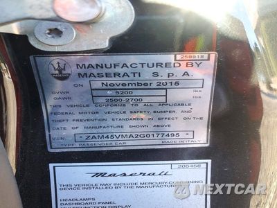 Zdjęcie 12 z 12 samochodu: 2016 MASERATI GRANTURISMO S VIN:ZAM45VMA2G0177459 - miniatura