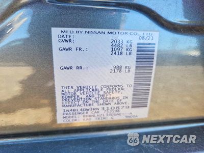 Zdjęcie 12 z 12 samochodu: 2024 NISSAN ALTIMA SV VIN:1N4BL4DW3RN310879 - miniatura