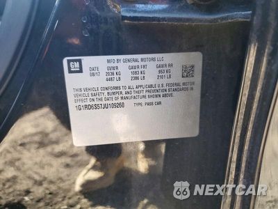 Zdjęcie 12 z 12 samochodu: 2018 CHEVROLET VOLT PREMIER VIN:1G1RD6S57JU109260 - miniatura