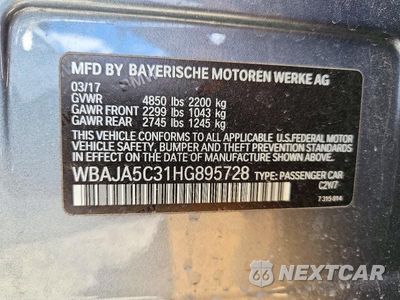 Zdjęcie 12 z 12 samochodu: 2017 BMW 530 I VIN:WBAJA5C31HG895728 - miniatura
