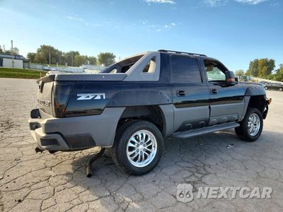 Trzecie zdjęcie samochodu z tyłu: 2002 CHEVROLET AVALANCHE K1500 VIN:3GNEK13T32G162657 - miniatura