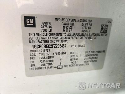 Zdjęcie 12 z 12 samochodu: 2015 CHEVROLET SILVERADO C1500 LT VIN:1GCRCREC2FZ205457 - miniatura