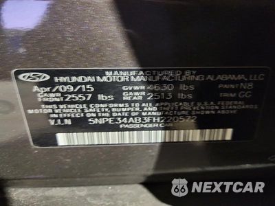 Zdjęcie 12 z 12 samochodu: 2015 HYUNDAI SONATA LIMITED 2.0T VIN:5NPE34AB3FH220572 - miniatura