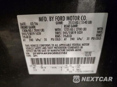 Zdjęcie 13 z 13 samochodu: 2016 FORD EDGE TITANIUM VIN:2FMPK4K99GBB23182 - miniatura