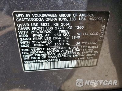 Zdjęcie 13 z 13 samochodu: 2023 VOLKSWAGEN ATLAS SE VIN:1V2WP2CA8PC549281 - miniatura