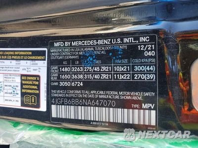 Zdjęcie 13 z 13 samochodu: 2022 MERCEDES-BENZ GLE AMG 53 4MATIC VIN:4JGFB6BB6NA647070 - miniatura