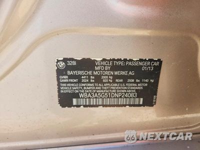 Zdjęcie 13 z 13 samochodu: 2013 BMW 328 I VIN:WBA3A5G51DNP24083 - miniatura