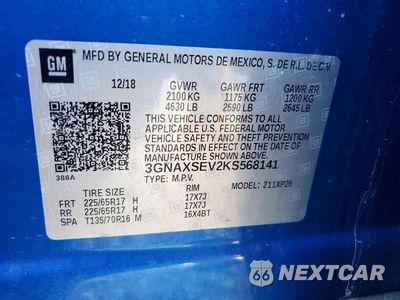 Zdjęcie 13 z 13 samochodu: 2019 CHEVROLET EQUINOX LS VIN:3GNAXSEV2KS568141 - miniatura