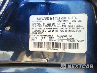Zdjęcie 12 z 12 samochodu: 2005 INFINITI G35 X VIN:JNKCV51F55M315678 - miniatura