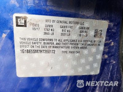 Zdjęcie 12 z 12 samochodu: 2017 CHEVROLET CRUZE LT VIN:1G1BE5SM7H7260172 - miniatura