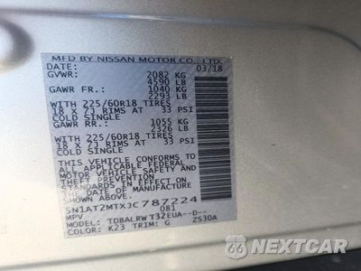 Zdjęcie 13 z 13 samochodu: 2018 NISSAN ROGUE SL VIN:5N1AT2MTXJC787224 - miniatura