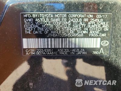 Zdjęcie 12 z 12 samochodu: 2017 LEXUS IS 200T VIN:JTHBA1D25H5049568 - miniatura