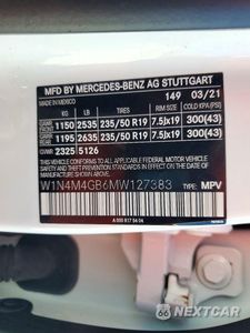 Zdjęcie 14 z 14 samochodu: 2021 MERCEDES-BENZ GLB 250 VIN:W1N4M4GB6MW127383 - miniatura