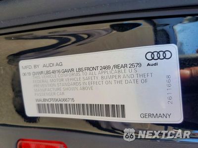 Zdjęcie 12 z 12 samochodu: 2019 AUDI A5 PREMIUM PLUS VIN:WAUBNCF55KA066715 - miniatura