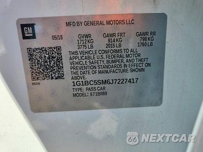 Zdjęcie 12 z 12 samochodu: 2018 CHEVROLET CRUZE LS VIN:1G1BC5SM6J7227417 - miniatura